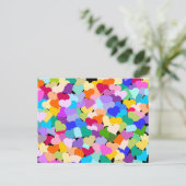 Rainbow Heart Confetti Briefkaart (Staand voorkant)