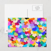 Rainbow Heart Confetti Briefkaart (Voorkant / Achterkant)