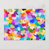 Rainbow Heart Confetti Briefkaart (Voorkant)
