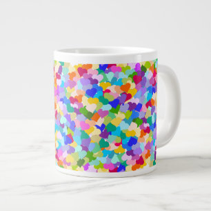 Rainbow Heart Confetti Grote Koffiekop