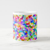 Rainbow Heart Confetti Grote Koffiekop (Voorkant)