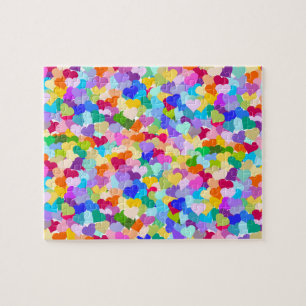 Rainbow Heart Confetti Legpuzzel
