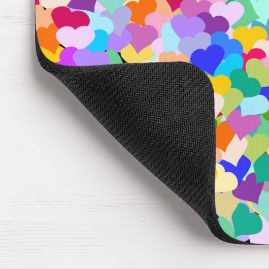 Rainbow Heart Confetti Muismat (Hoek)
