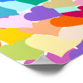 Rainbow Heart Confetti Poster (Hoek)