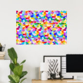 Rainbow Heart Confetti Poster (Thuiskantoor)