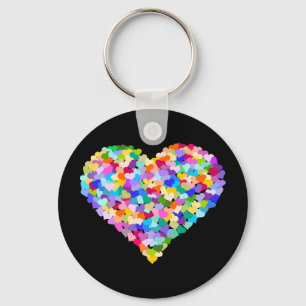 Rainbow Heart Confetti Sleutelhanger