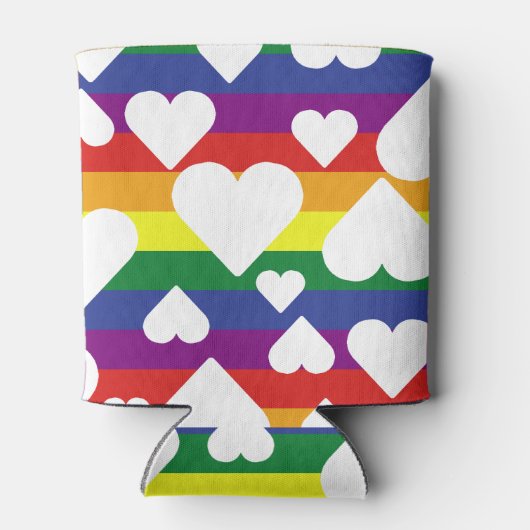 Rainbow Heart Coolsie Blikjeskoeler (Achterkant)