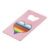 Rainbow Heart Credit Kaart Bottle Open Creditkaart Flessenopener (Voorkant Gekanteld)