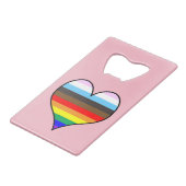 Rainbow Heart Credit Kaart Bottle Open Creditkaart Flessenopener (Achterkant Gekanteld)