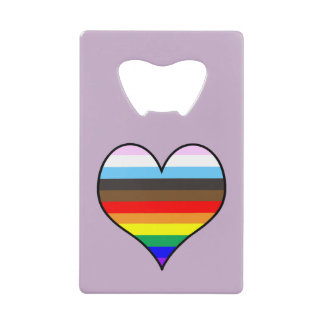 Rainbow Heart Credit Kaart Bottle Open Creditkaart Flessenopener