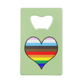 Rainbow Heart Credit Kaart Bottle Open Creditkaart Flessenopener (Achterkant)