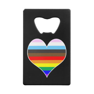 Rainbow Heart Credit Kaart Bottle Open Creditkaart Flessenopener