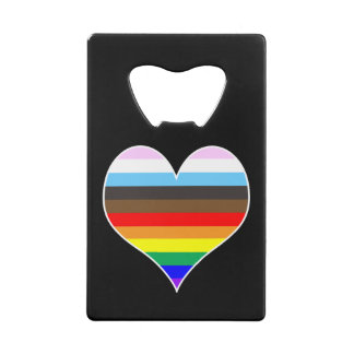 Rainbow Heart Credit Kaart Bottle Open Creditkaart Flessenopener