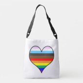 Rainbow Heart Crossbody Bag Crossbody Tas (Achterkant)