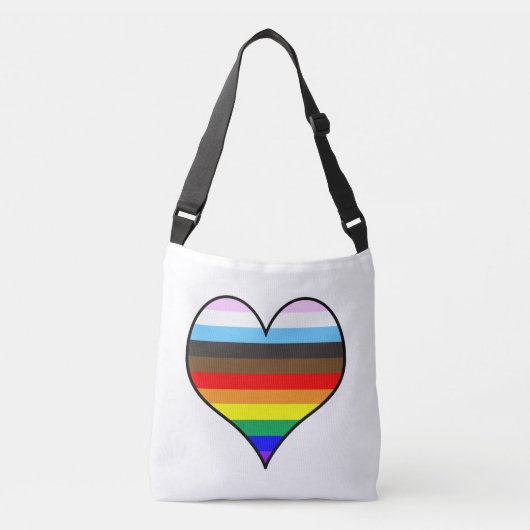 Rainbow Heart Crossbody Bag Crossbody Tas (Voorkant)
