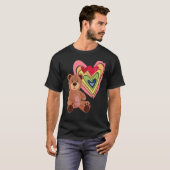 Rainbow Heart Cute Teddy Hug Time Teddy Bear T-shirt (Voorkant volledig)