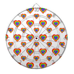Rainbow Heart Dartbord