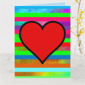 RAINBOW HEART DENKING VAN U GROTE KAART (Gele Bloem)