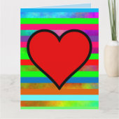 RAINBOW HEART DENKING VAN U GROTE KAART (Voorkant)