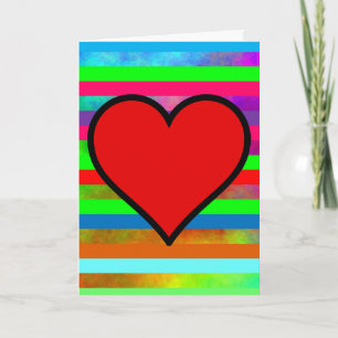 RAINBOW HEART DENKT AAN JE KAART