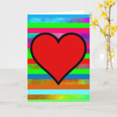 RAINBOW HEART DENKT AAN JE KAART (Gele Bloem)