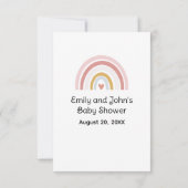 Rainbow Heart Display Douche Baby Behuizing Kaart (Achterkant)