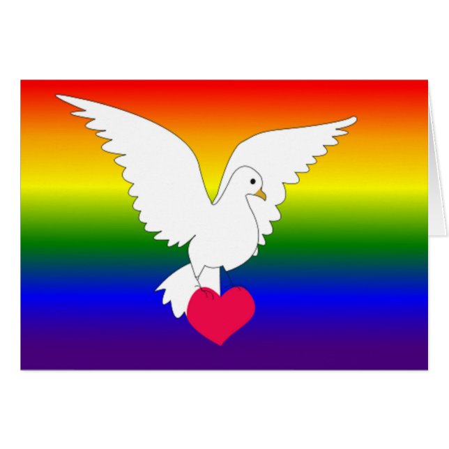 RAINBOW HEART DOVE (Voorkant Horizontaal)