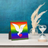 RAINBOW HEART DOVE FOTOPLAAT (Insitu)