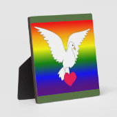 RAINBOW HEART DOVE FOTOPLAAT (Voorkant)