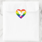 RAINBOW HEART DOVE HART STICKER (Tas)