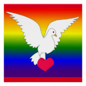 RAINBOW HEART DOVE POSTER (Voorkant)
