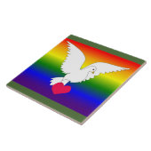 RAINBOW HEART DOVE TEGELTJE (Zijkant)