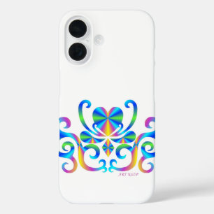 Rainbow Heart en Lily iPhone 16 Hoesje