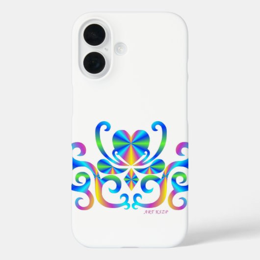 Rainbow Heart en Lily Case-Mate iPhone Case (Achterkant)