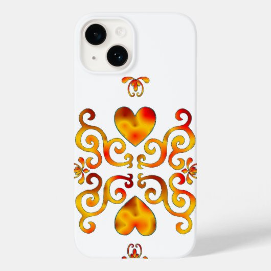 Rainbow Heart en Lily Case-Mate iPhone Case (Achterkant)