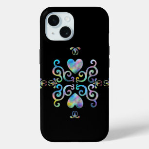 Rainbow Heart en Lily iPhone 15 Case