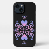 Rainbow Heart en Lily iPhone Hoesje (Achterkant)