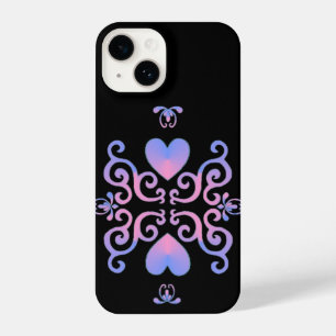 Rainbow Heart en Lily iPhone 14 Hoesje