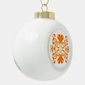 Rainbow Heart en Lily Keramische Bal Ornament (Links)