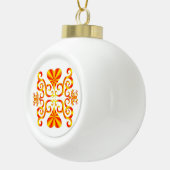 Rainbow Heart en Lily Keramische Bal Ornament (Rechts)