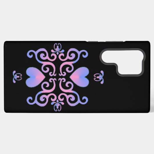 Rainbow Heart en Lily Samsung Galaxy Hoesje (Achterkant horizontaal)