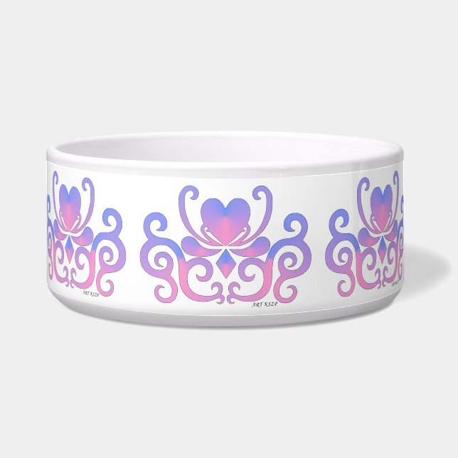Rainbow Heart en Lily Voerbakje (Voorkant)