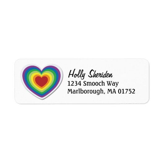 Rainbow Heart Etiket (Voorkant)