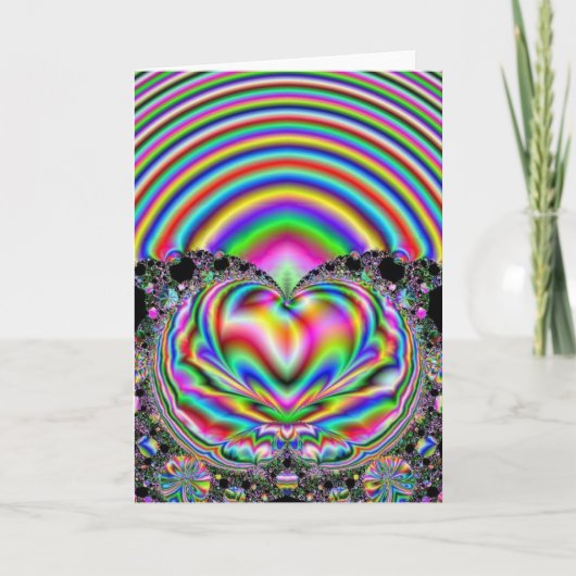 Rainbow Heart Feestdagen Kaart (Voorkant)