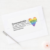 Rainbow Heart FEMMEPHOBIA-Sticker Rechthoekige Sticker (Envelop)