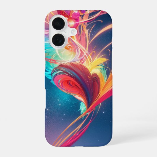 Rainbow Heart Fever Phone Case iPhone 16 Hoesje (Achterkant)