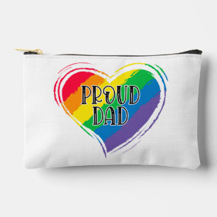 Rainbow Heart Flag Proud Dad LGBT Gay Pride Month Etui