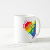 Rainbow Heart Flag Proud Dad LGBT Gay Pride Month Koffiemok (Voorkant rechts)