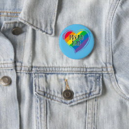 Rainbow Heart Flag Proud Dad LGBT Gay Pride Month Ronde Button 5,7 Cm