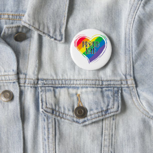 Rainbow Heart Flag Proud Dad LGBT Gay Pride Month Ronde Button 5,7 Cm